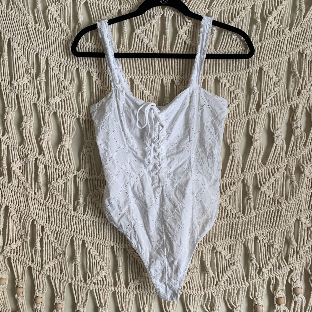 Free people lace up body suit